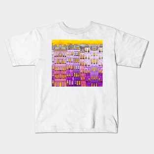 The Cats Purple Townhouses Kids T-Shirt
